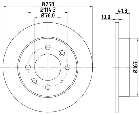 Диск торм. для а/м Kia Cerato (04-)/Spectra (04-) зад. d=258 (DF 073302) preview 3
