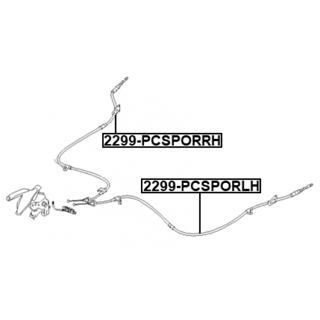 2299-PCSPORLH_трос ручника! левый Hyundai iX35 10> preview 2