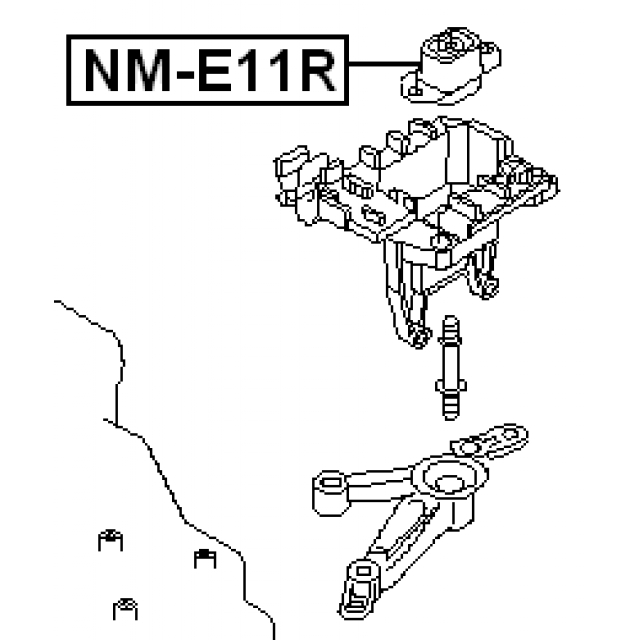 Опора двигателя задняя FEBEST NM-E11R preview 2