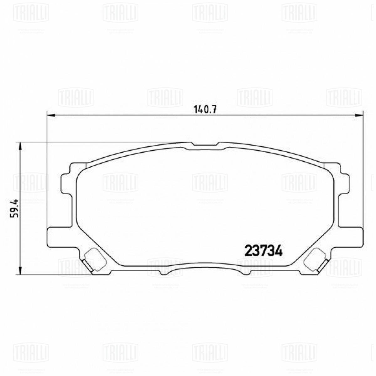Колодки тормозные передние к-кт TRIALLI PF 4346 preview 3