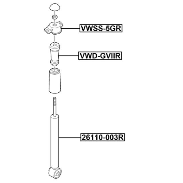 Отбойник амортизатора FEBEST VWD-GVIIR preview 2