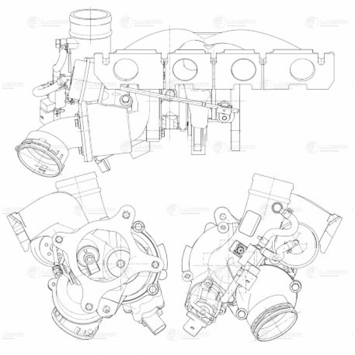 Турбокомпрессор для а/м VW Tiguan (08-)/Passat B6 (05-) 2.0T (CAWA,CAWB,CCZB) (тип K03) (LAT 1840) preview 4