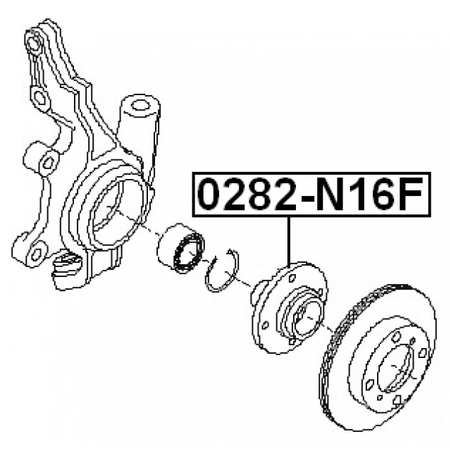 Ступица передняя FEBEST 0282-N16F preview 2