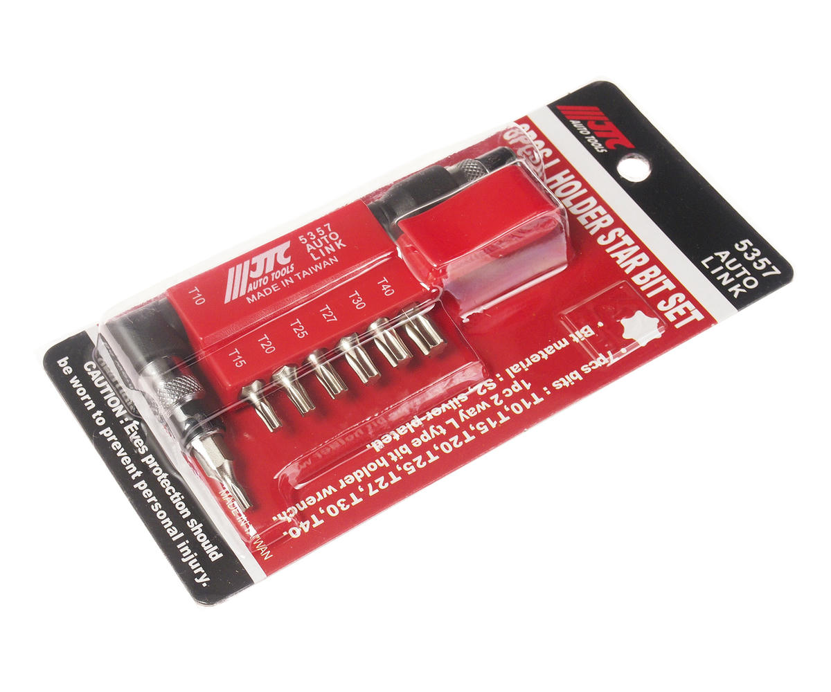 Набор вставок 1/4" торкс T10-T40 с Г-образным держателем 8пр JTC preview 1