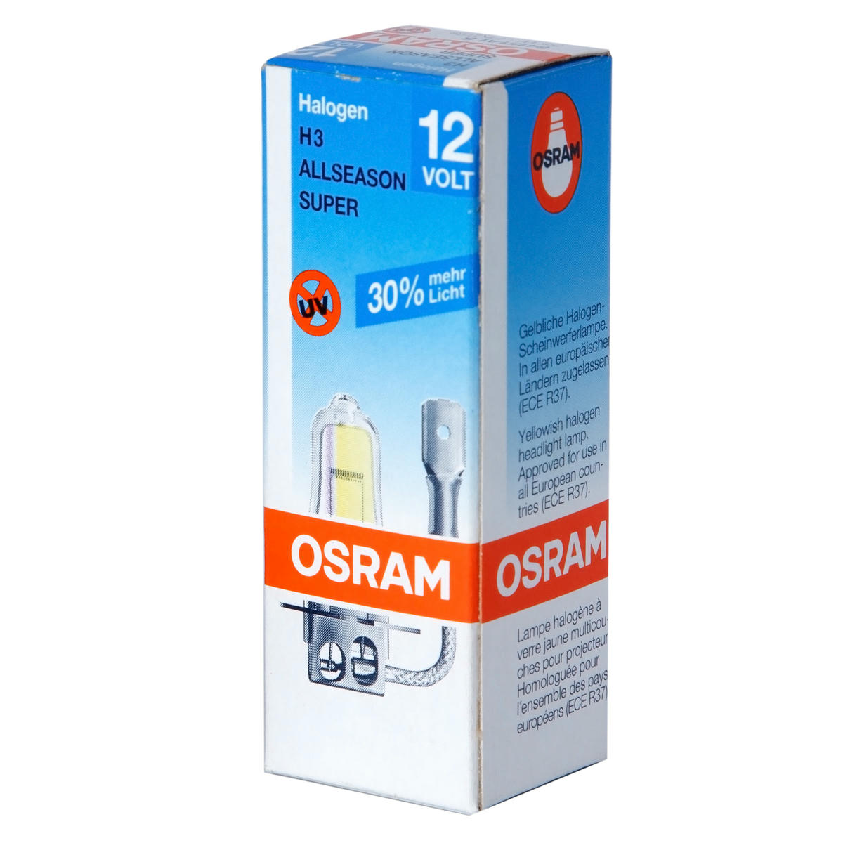 Лампа 12V H3 55W PK22s OSRAM ALLSEASON 1 шт. картон 64151ALS preview 1