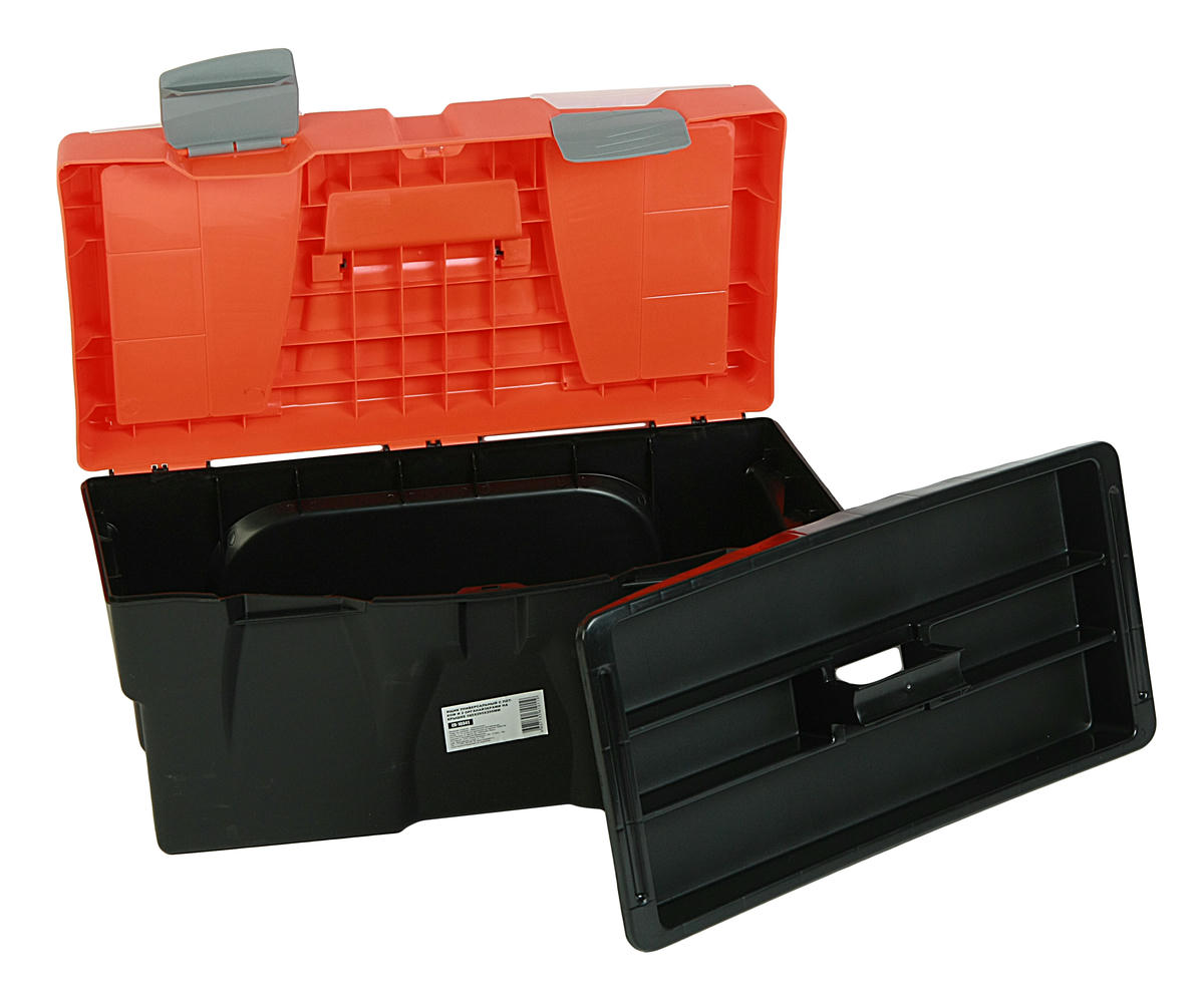 Ящик универсальный 585х295х295 с лотком и органайзерами на крышке ЭВРИКА preview 1