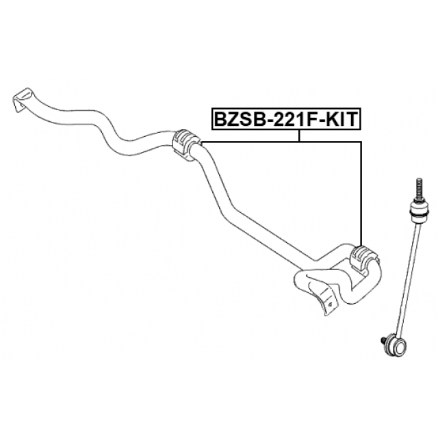 BZSB-221F-KIT_втулка стабилизатора переднего к-кт!4 шт MB W221 04-13 preview 2