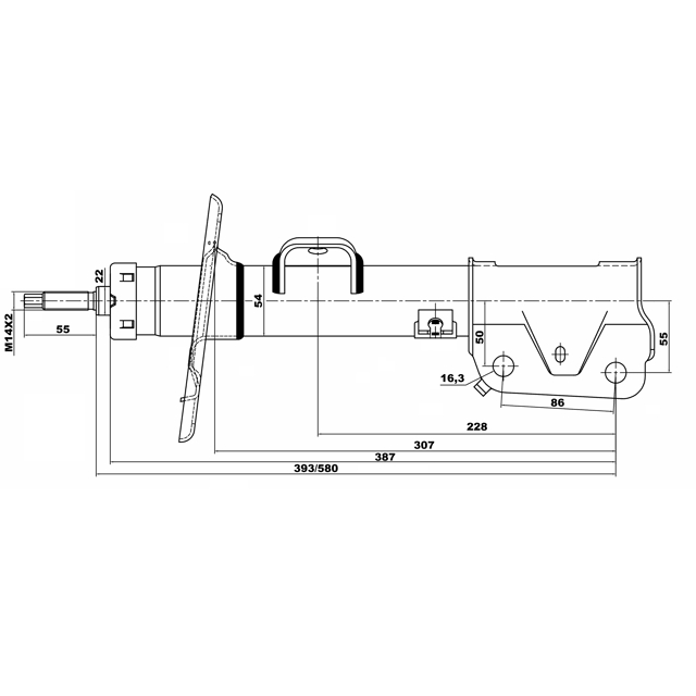 Амортизатор передний L FORD EXPLORER 2011- FEBEST 21110-004FL preview 2