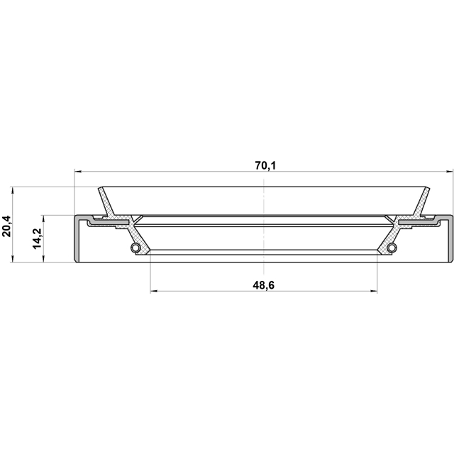 Сальник привода 50X70X14.2X20.4 NISSAN MURANO Z51 2007-2014 preview 2
