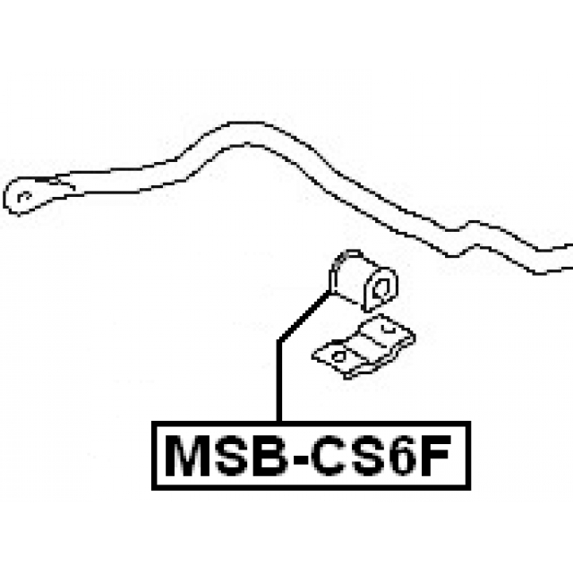 Втулка (сайлентблок) переднего стабилизатора FEBEST MSB-CS6F preview 2 Втулка (сайлентблок) переднего стабилизатора FEBEST MSB-CS6F preview 2
