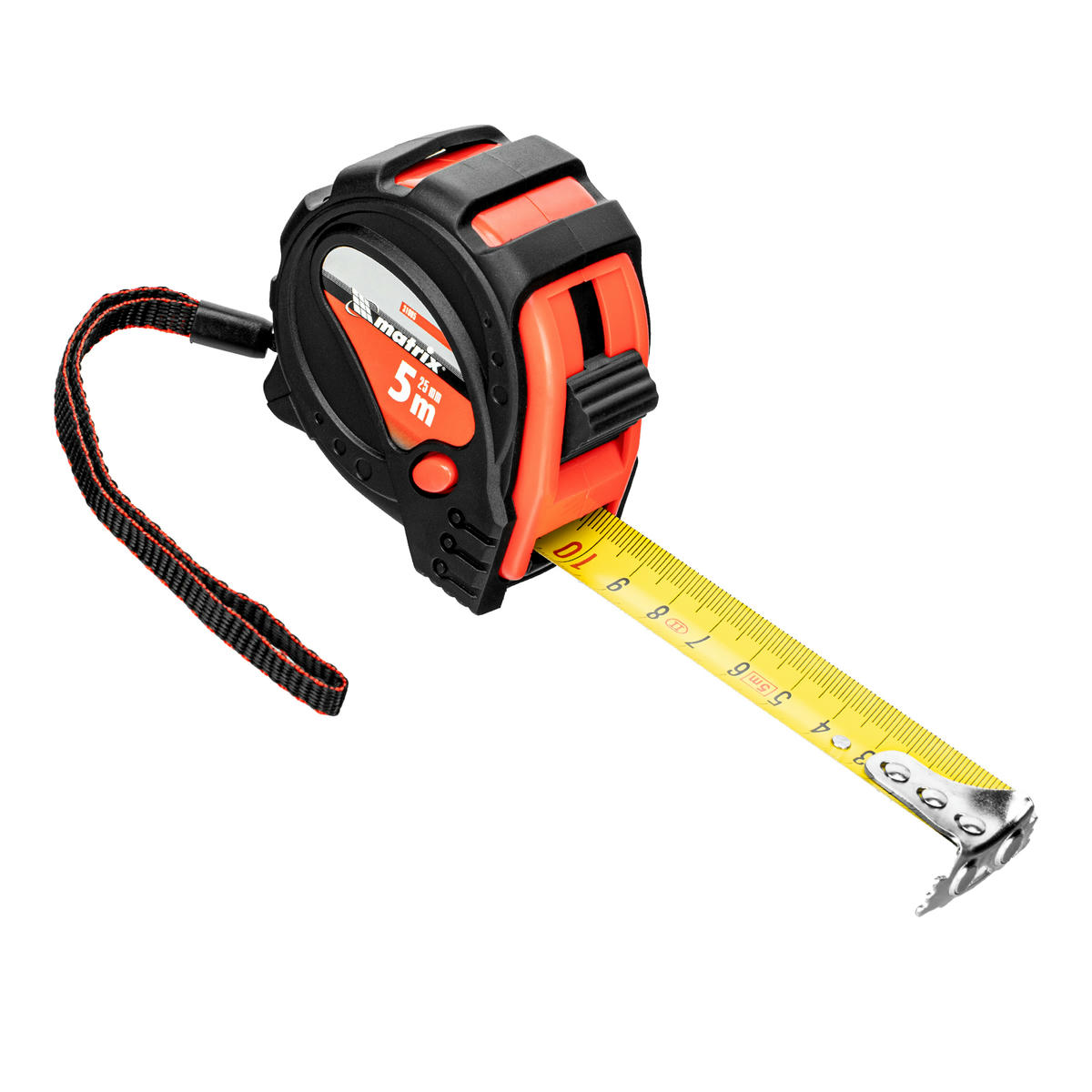 Рулетка 5м 25мм, обрезиненный корпус, зацеп с магнитом Matrix preview 3