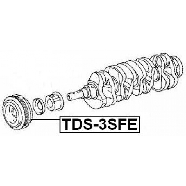 TDS-3SFE_шкив коленвала! Toyota Carina 92-97 preview 2