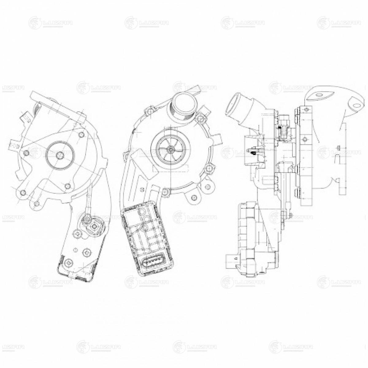 Турбокомпрессор для а/м Land Rover Discovery (09-) 3.0D (306DT) (тип GTB1749VK) (левый) (LAT 1003) preview 4