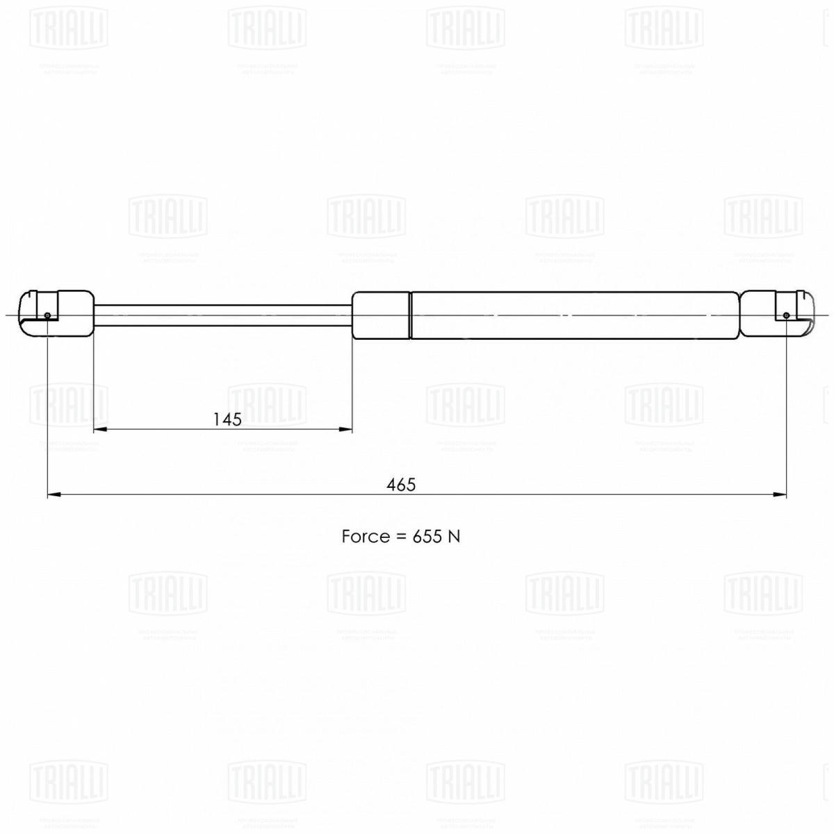 Газовый упор багажника TRIALLI GS 1009 preview 2
