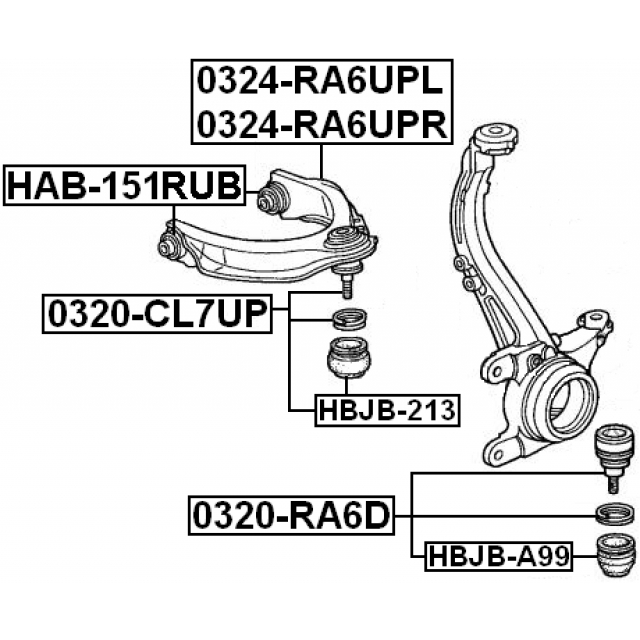 Сайлентблок FEBEST HAB-151RUB preview 2