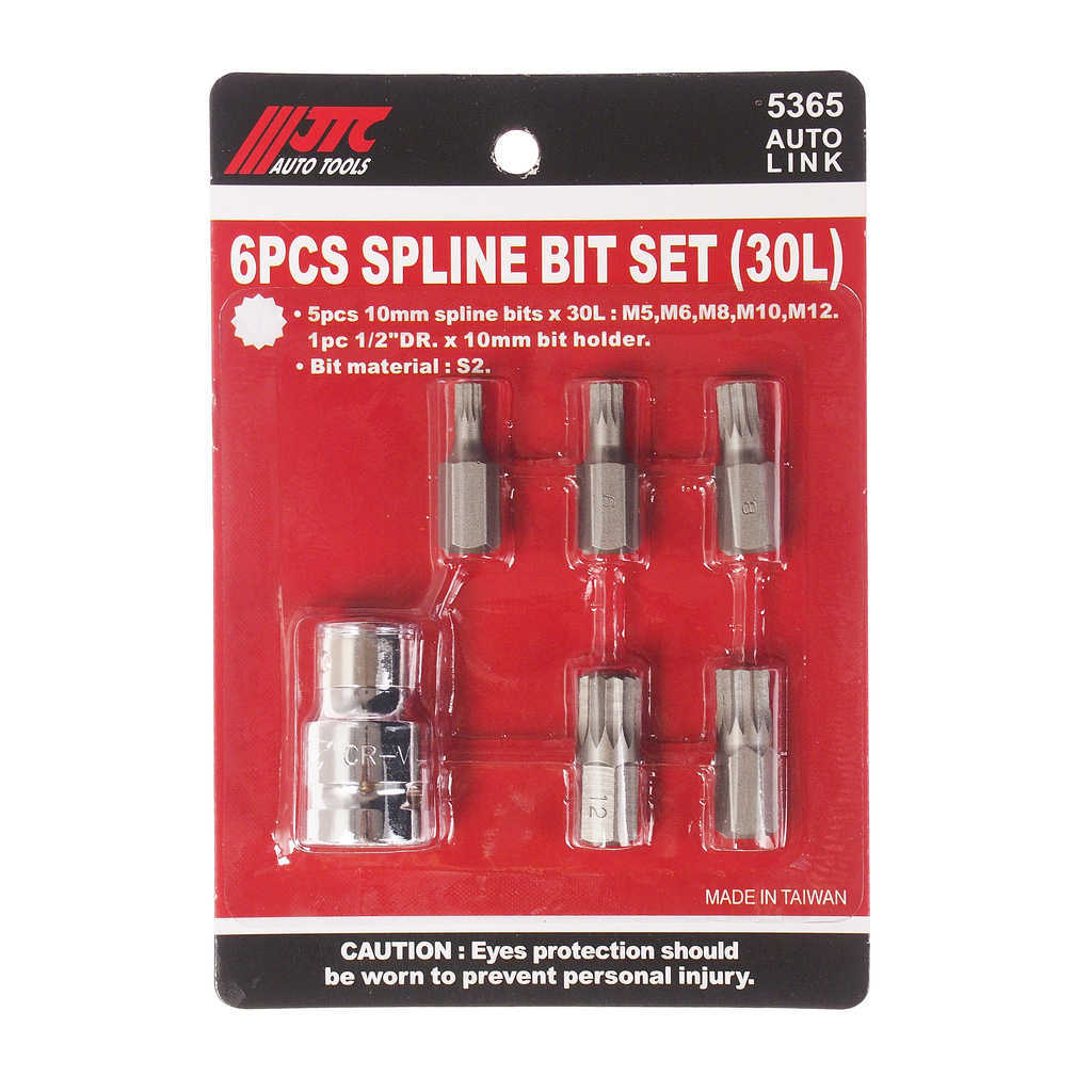 Набор вставок 1/2" 6пр сплайн с держателем М5-12 JTC preview 1