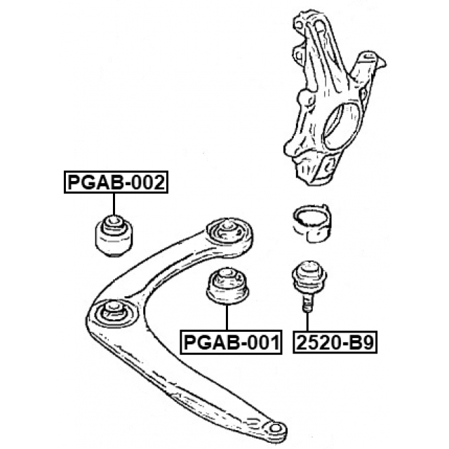 Опора шаровая переднего поворотного кулака preview 2