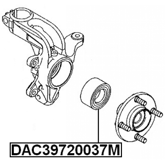 Подшипник передней ступицы FEBEST DAC39720037M preview 2 Подшипник передней ступицы FEBEST DAC39720037M preview 2