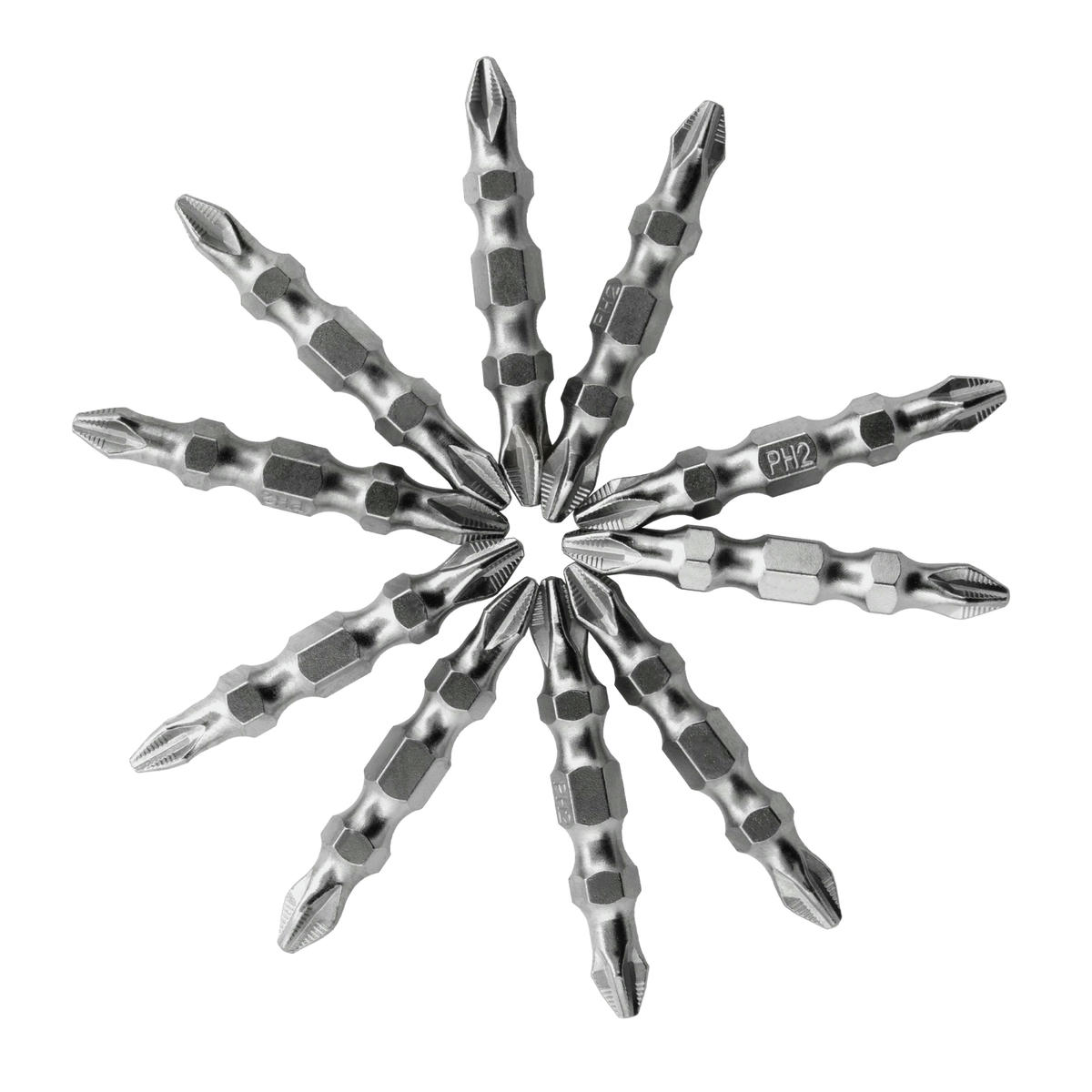 Набор бит Ph2-Ph2х45мм, двухстор. сталь S2 (10шт) GROSS preview 3