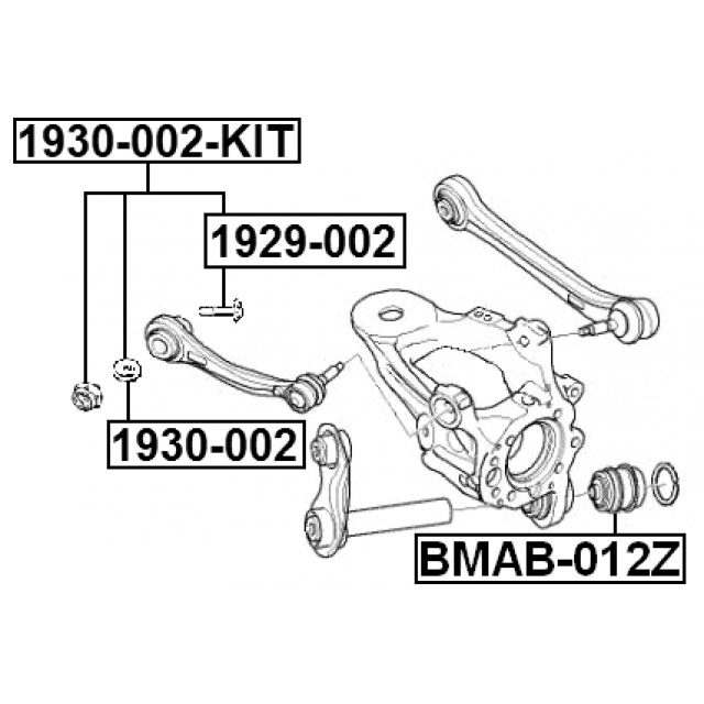 Болт с эксцентриком BMW X5 E70 2006-2013 FEBEST 1929-002-KIT preview 2