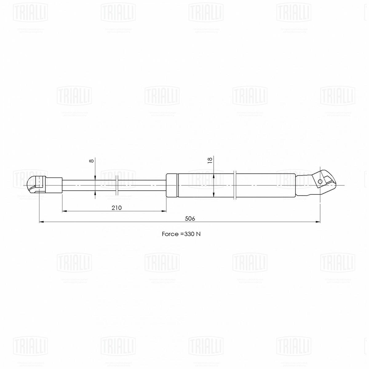 Газовый упор багажника TRIALLI GS 2016 preview 2