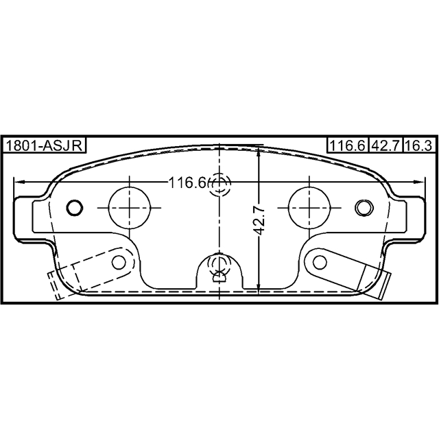 Колодки тормозные задние к-кт FEBEST 1801-ASJR preview 2