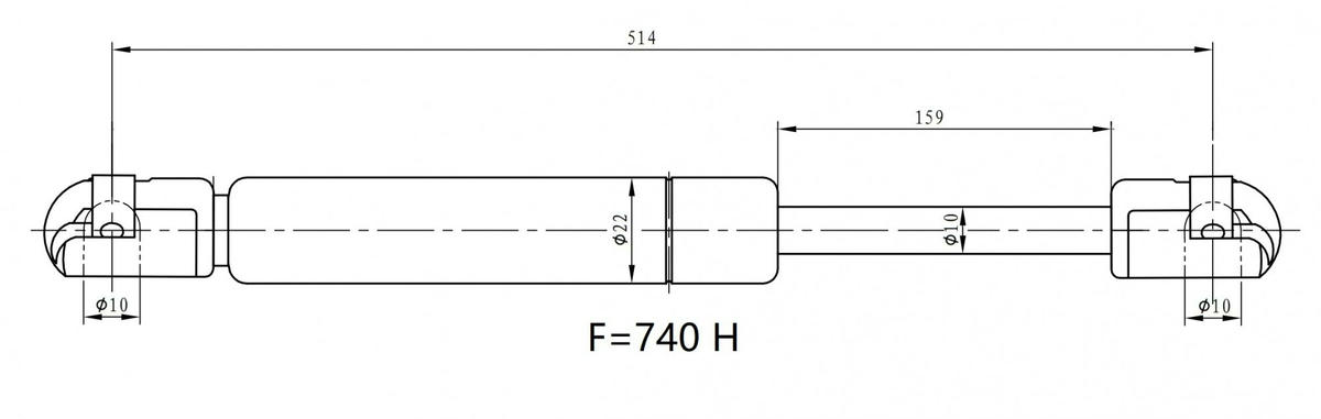 Упор газовый (амортизатор) для а/м Mitsubishi Pajero Sport (08-) (крышки багажника) (GS 1102) preview 3