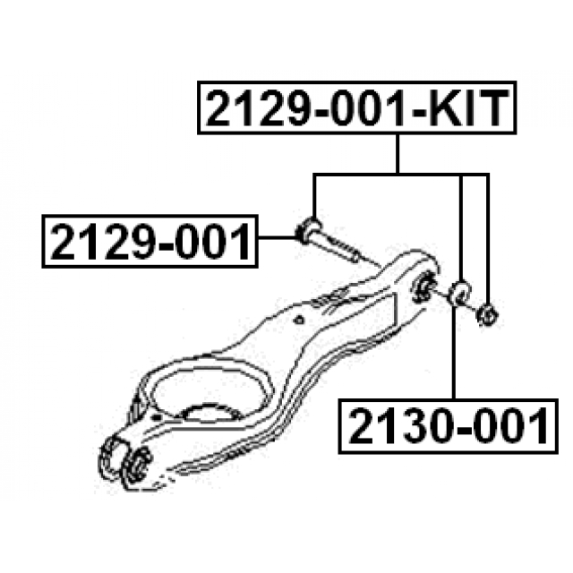 Болт развала задних колес FEBEST 2129-001 preview 2