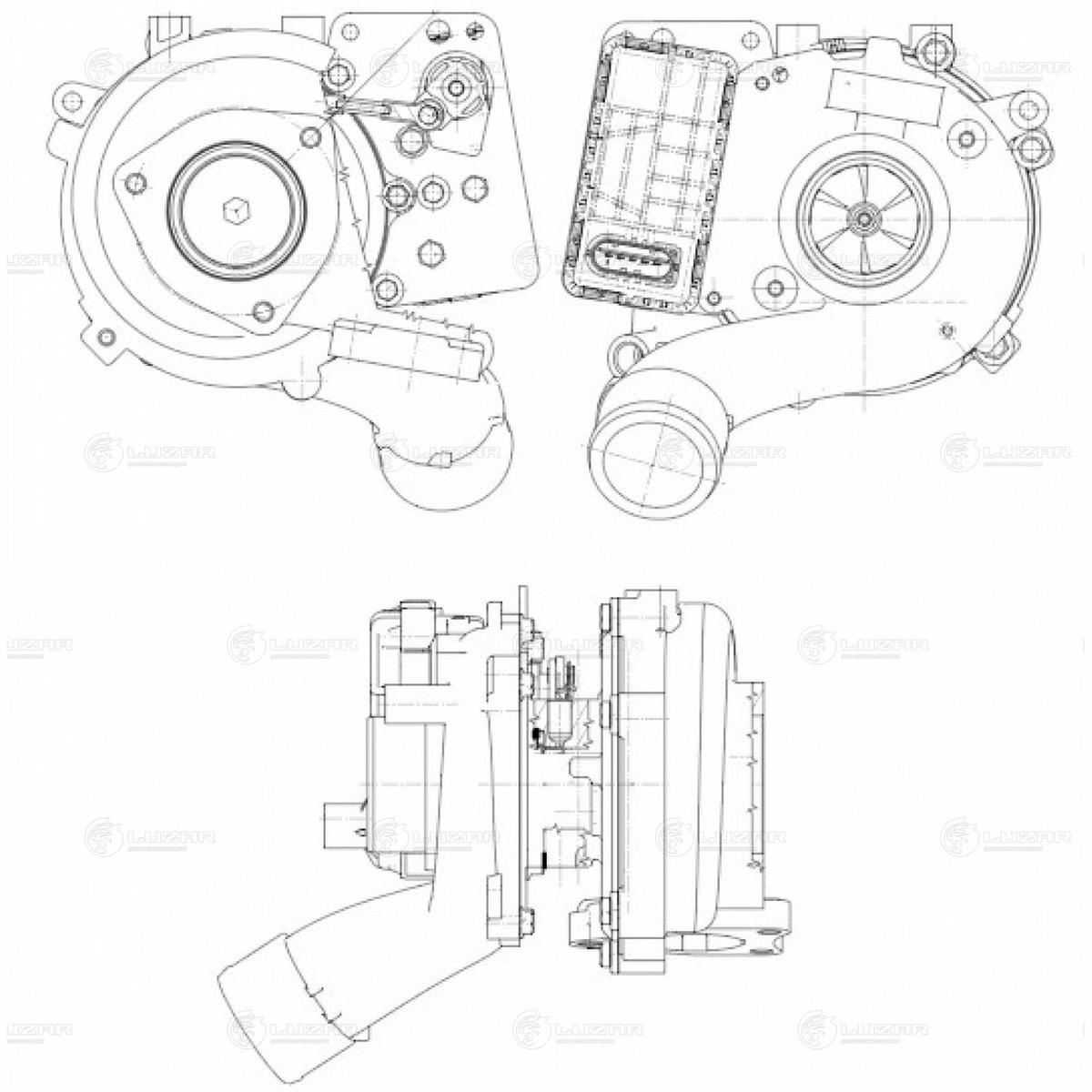 Турбокомпрессор для а/м VW Touareg (02-)/Audi Q7 (06-)/ A6 (04-) 3.0D (тип GTB2260VK) (LAT 1811) preview 4
