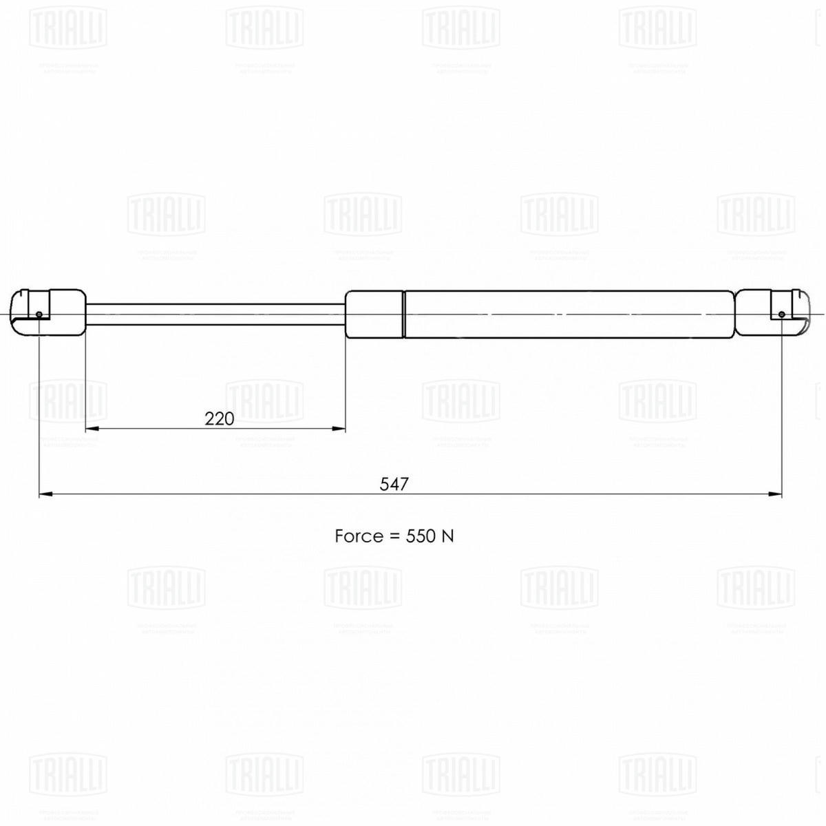 Газовый упор багажника TRIALLI GS 0914 preview 2