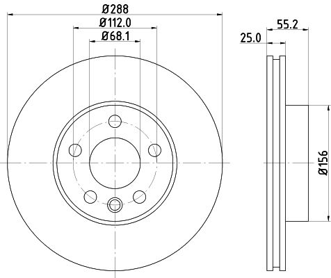 Диск торм. для а/м Ford Galaxy (95-)/VW Sharan (95-) перед. d=288 (DF 270316) preview 3