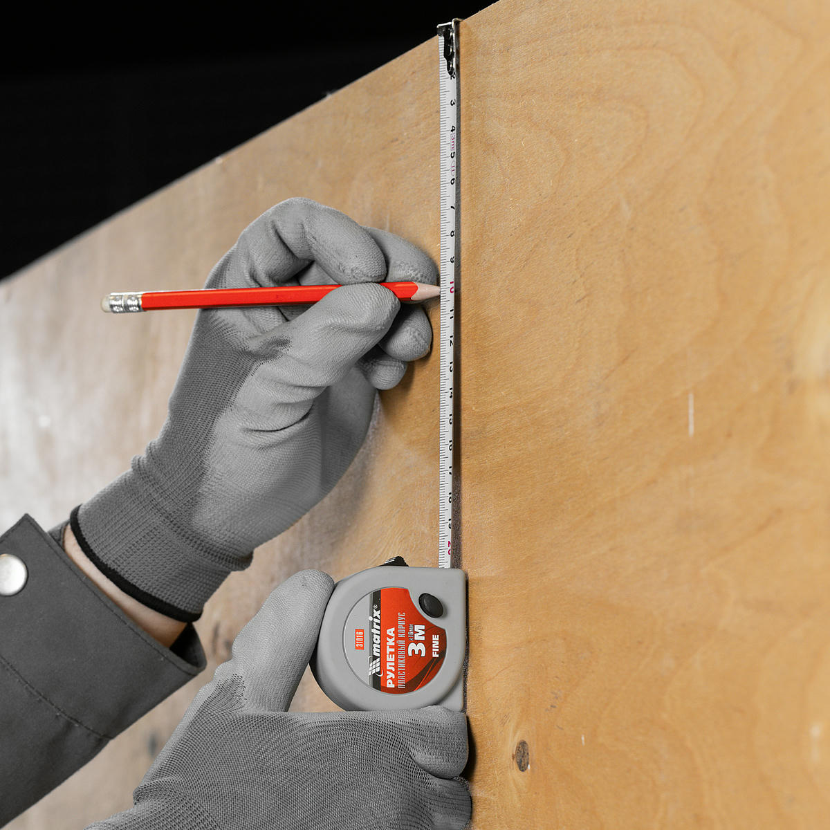 Рулетка 3м 13мм Fine пластиковый корпус MATRIX preview 1