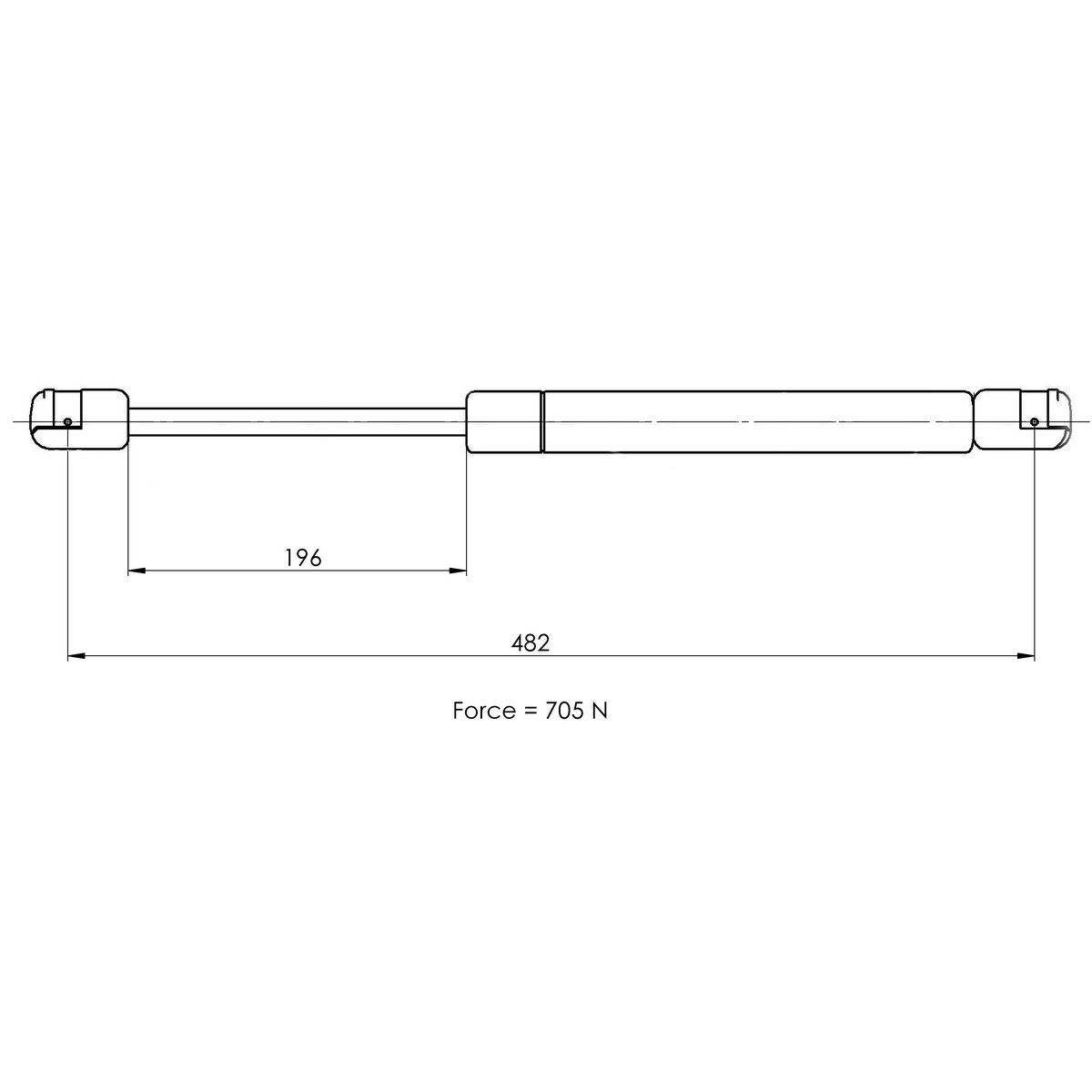 Газовый упор багажника TRIALLI GS 0916 preview 2