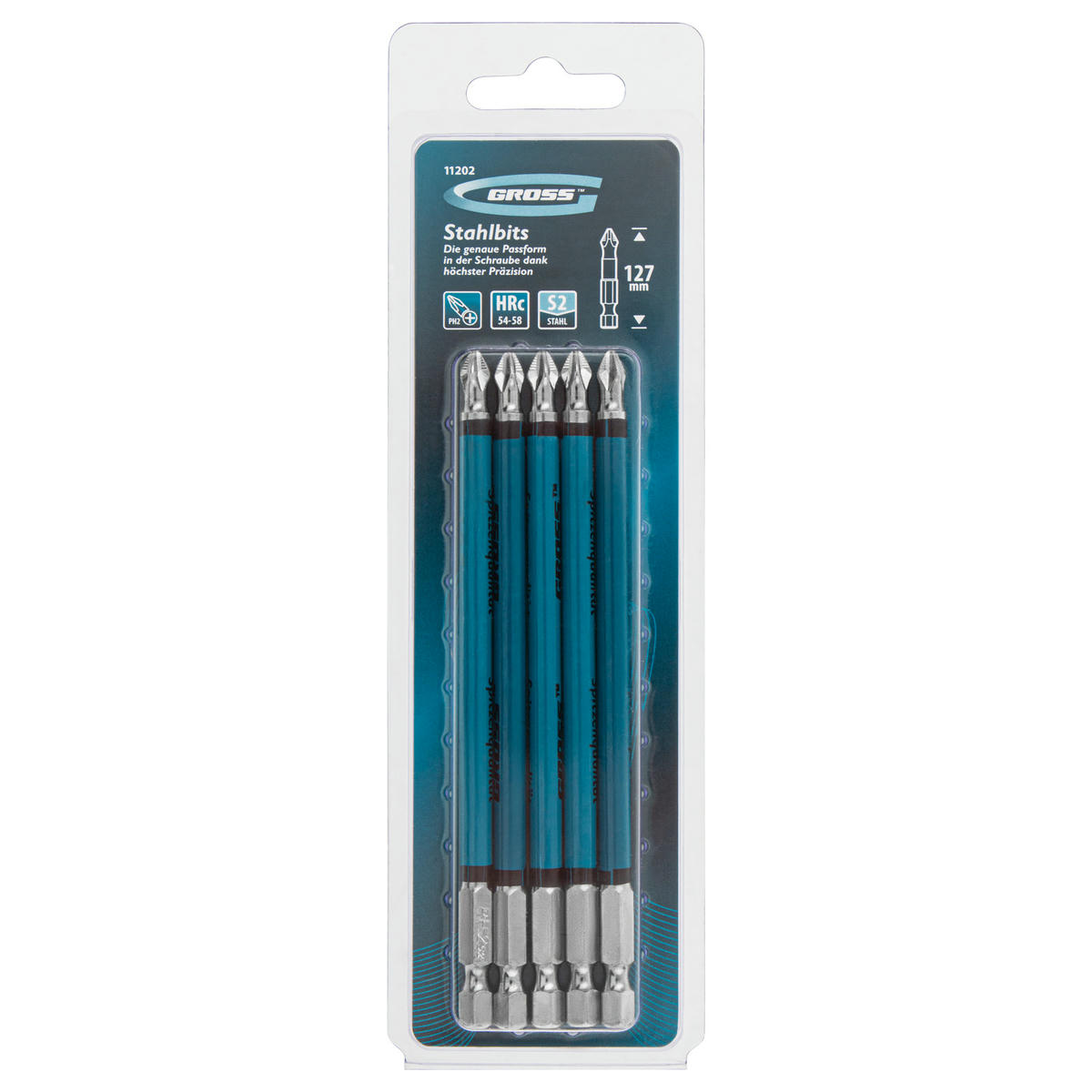 Набор бит PH2х127 сталь S2, (5шт) GROSS preview 5
