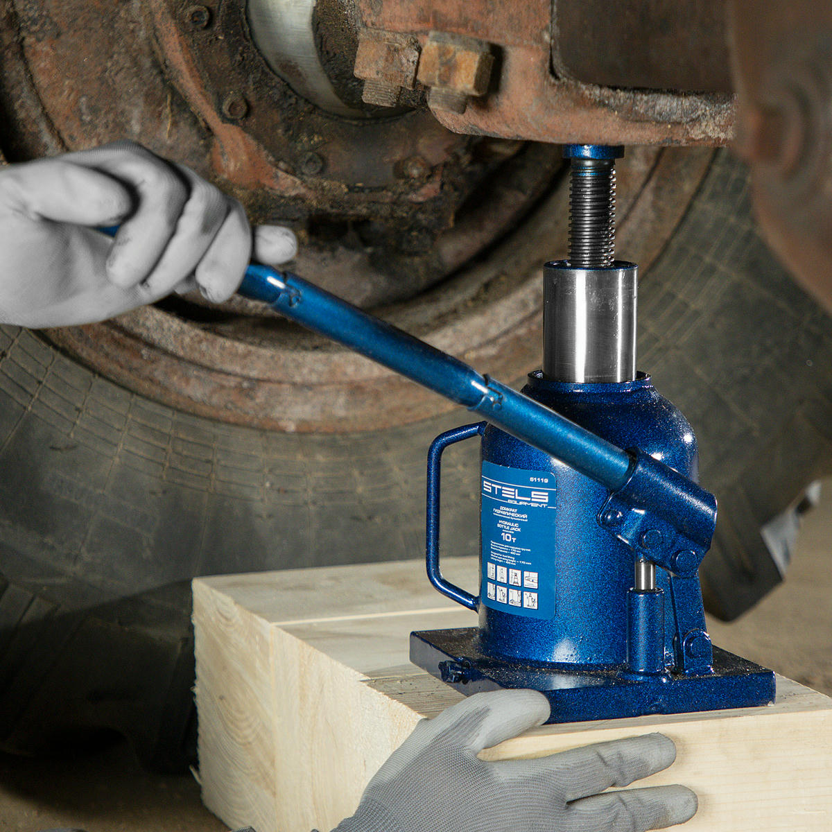 Домкрат бутылочный 10т гидравлический 170-430мм STELS preview 11