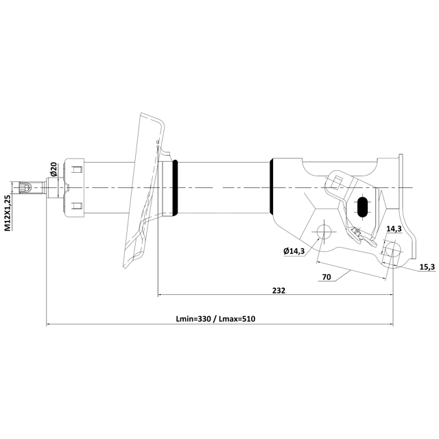 Амортизатор передний FEBEST 03110-001FL preview 2
