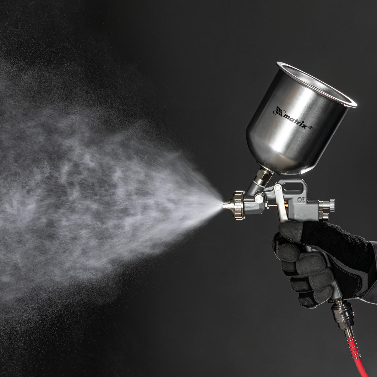 Краскопульт MATRIX с верхним бачком 1л, (сопла 1.2, 1.5, 1.8мм) preview 8