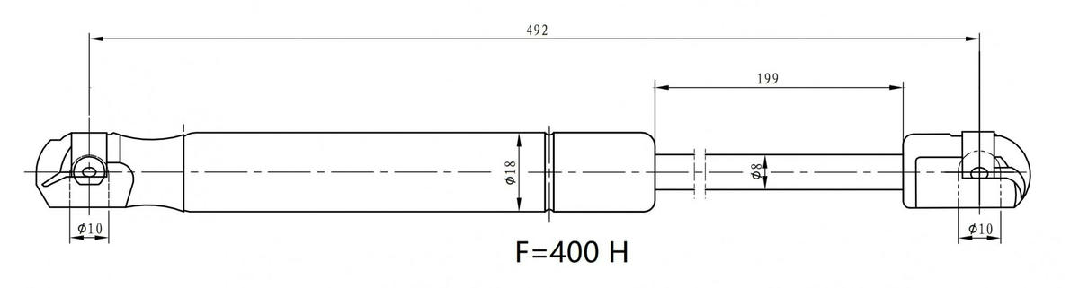 Упор газовый (амортизатор) для а/м Kia Rio (10-) хетч. (крышки багажника) (GS 0851) preview 3
