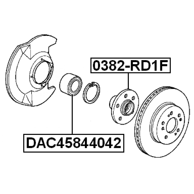 Подшипник ступицы FEBEST DAC45844042 preview 2