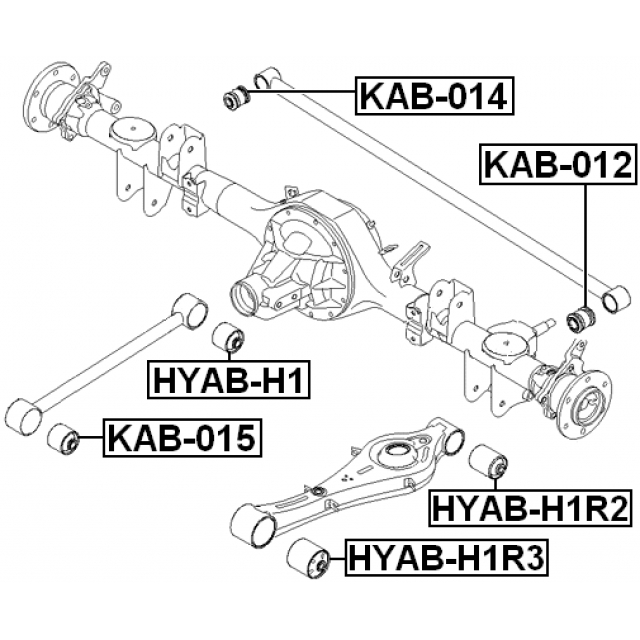 Сайлентблок FEBEST HYAB-H1R3 preview 2