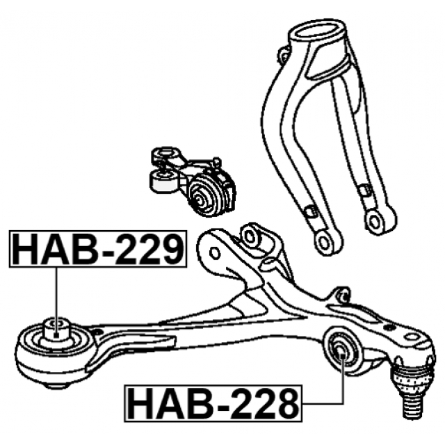 Сайлентблок передн рычага внешний HONDA LEGEND 07-12 HAB-228 preview 2
