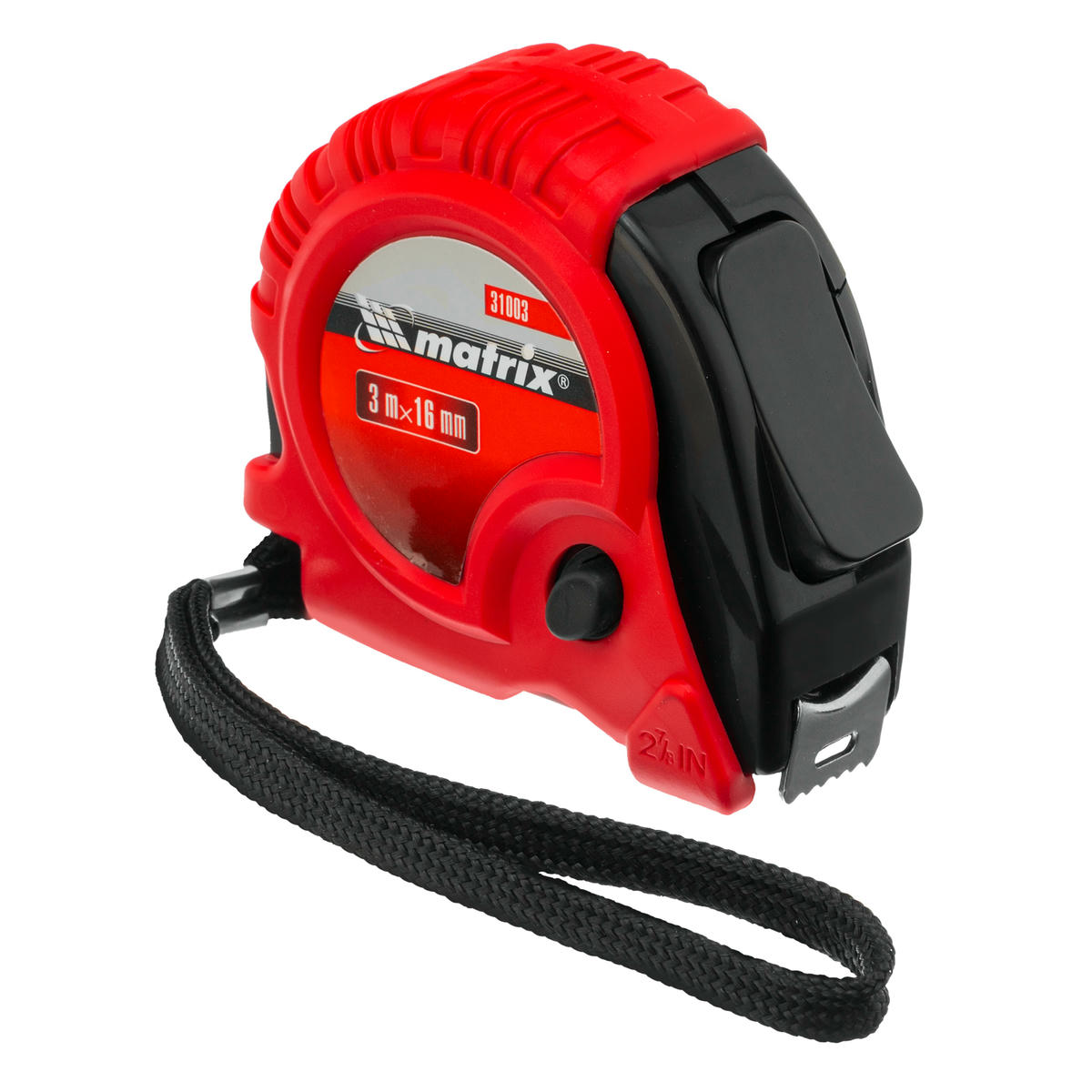 Рулетка 3м 16мм Rubber обрезиненный корпус MATRIX preview 1