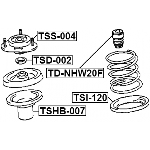 Отбойник амортизатора FEBEST TD-NHW20F preview 2