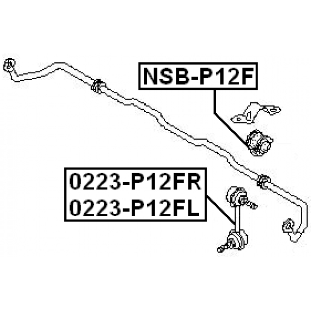 Стойка переднего стабилизатора FEBEST 0223-P12FR preview 2