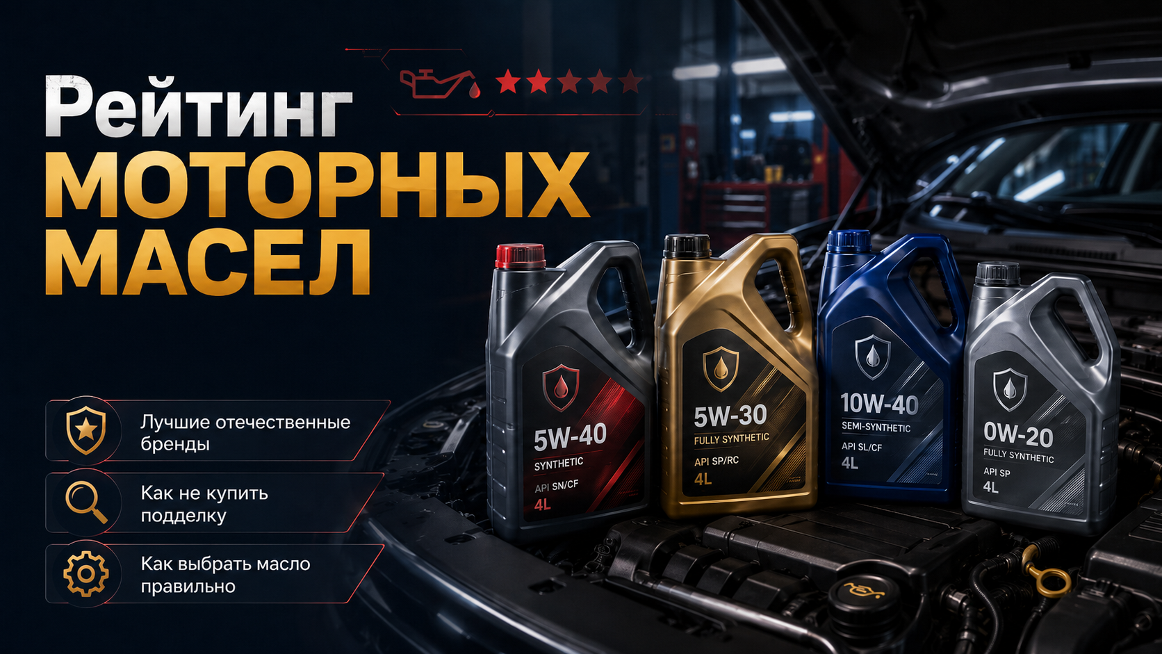 Рейтинг моторных масел на 2026 год. Какое моторное масло лучше?