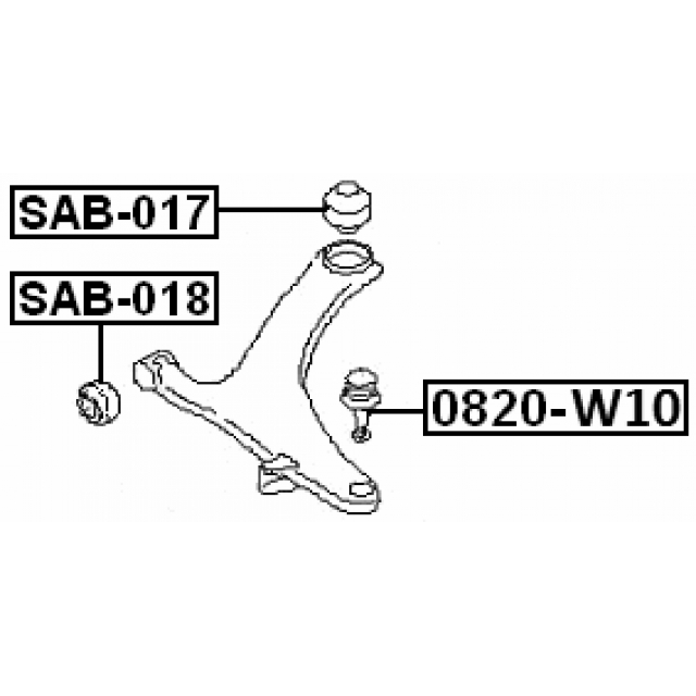 Опора шаровая FEBEST 0820-W10 preview 2