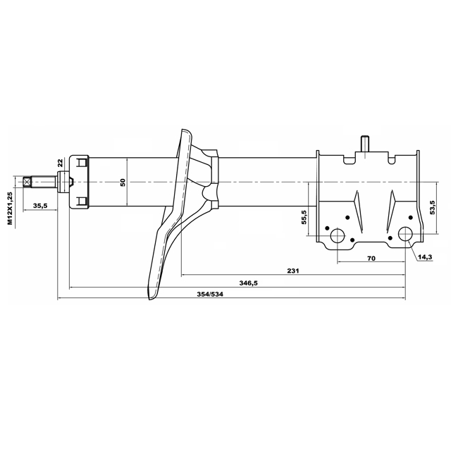 Амортизатор передний FEBEST 04665579F preview 2