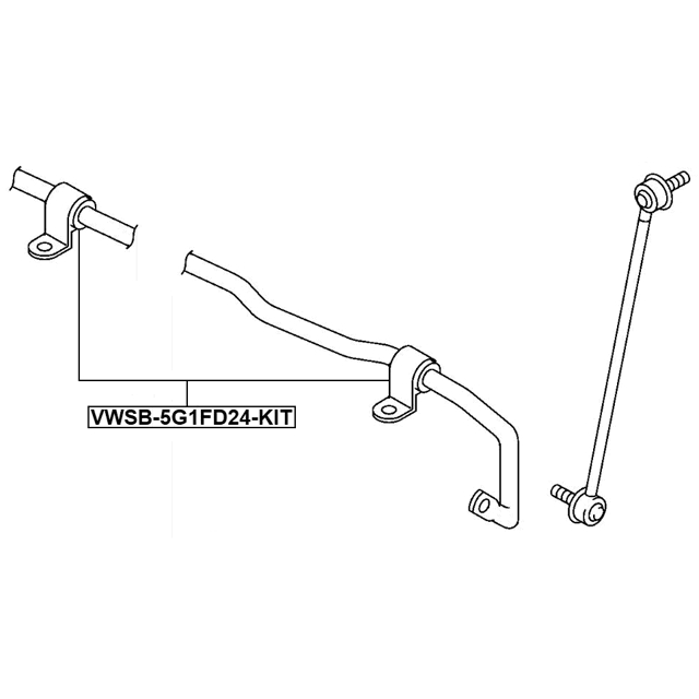 Втулка стабилизатора AUDI A3/TT/OCTAVIA/VW GOLF 13- пер.к-кт preview 2