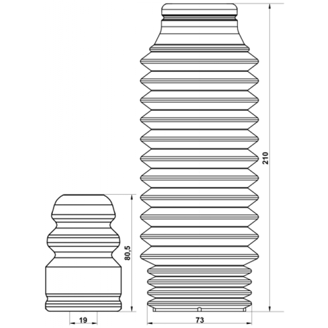Пыльник переднего амортизатора с отбойником комплект KSHB-SPORIIIF-KIT preview 2