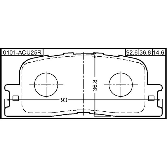 Колодки тормозные задние дисковые к-кт FEBEST 0101-ACU25R preview 2